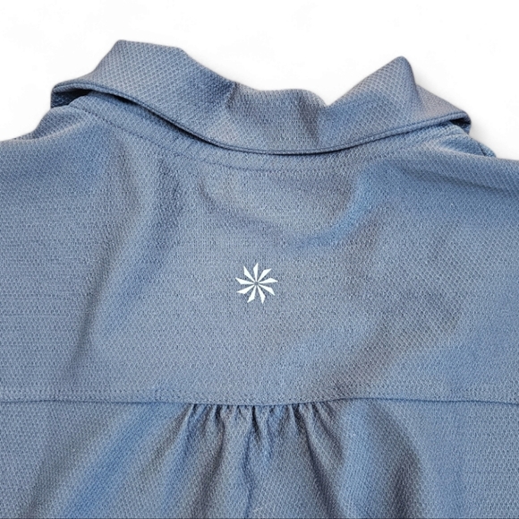 Athleta Birdie Gray Golf Ruched Polo Shirt, Size S - Picture 5 of 6